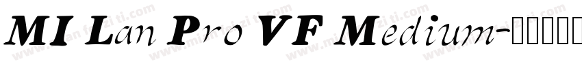 MI Lan Pro VF Medium字体转换